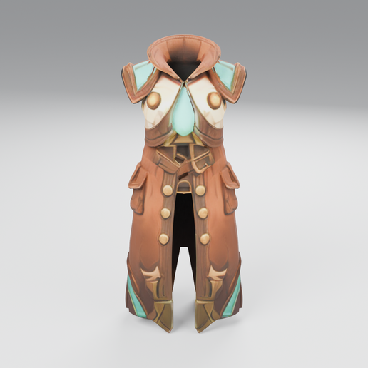 Explorer's Leather Coat - Fantasy RPG Prop