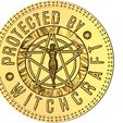 Pentacle-09-witchcraft-14.jpg Witchcraft magic pendant pentacle Wicca Wiccan witch-cult Pagan witch  altar part wall mount decor room pt-09 3d-print and cnc