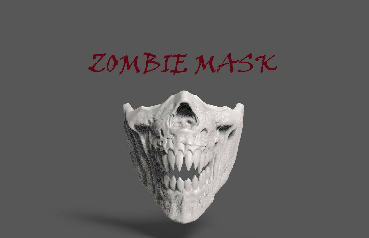 TITLE.jpg STL file ZOMBIE MASK・Template to download and 3D print, freeclimbingbo