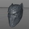 black panter mask printer to 3D print by makerslab.JPG Black Panther Mask from Civil War 3D print model