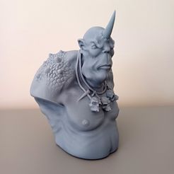 Creature_Torso_01_Print_01.jpg STL file Creature Torso 01・3D printer model to download