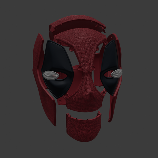 6.png Deadpool Mask with Detailed Texture and Magnets Slots / Deadpool - Mascara con Textura e Magnes