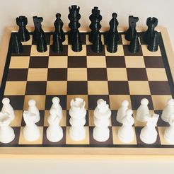 Chess-printed-parts.jpg Free STL file Chess pieces・3D print object to download