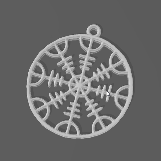 Nordic Symbol Earring 3D model