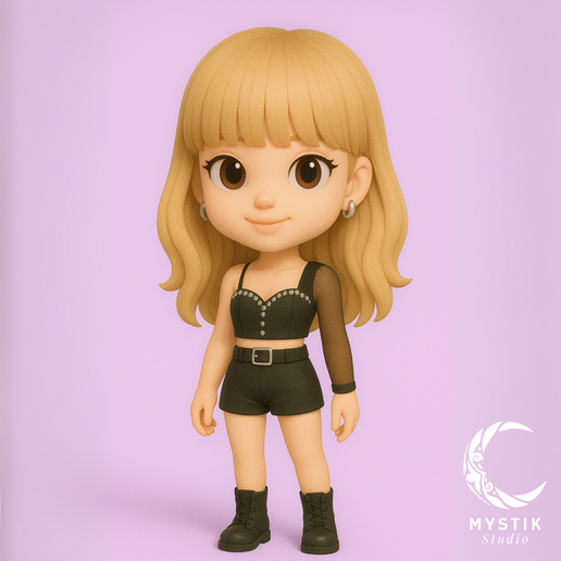 👾 Lisa Blackpink chibi 3D style – Collectible figure ready to