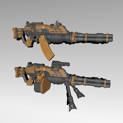 Krugostrel.png Free STL file Borderlands - Vladof Machine Gun・3D printing template to download
