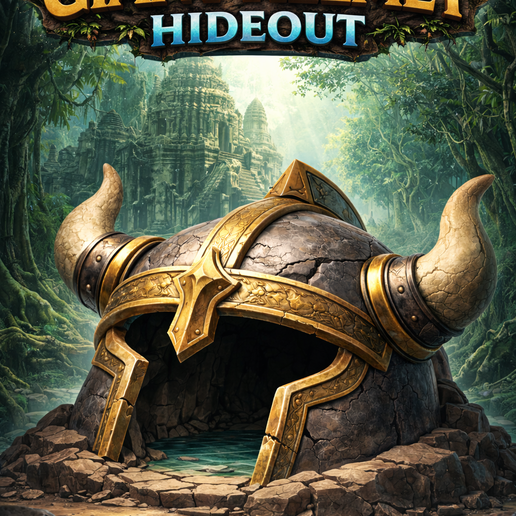 Ancient Giant Helmet Hideout - Fantasy Hamster House STL (FDM Optimized, No Supports Required)