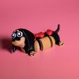 Articulated-Dachshund-Duo---Cute-3D-Printed-ToyKeychain_9.jpg 🌭Articulated Dachshund Duo – Cute 3D Printed Toy & Keychain (Hot Dog Costume Bonus)