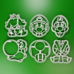 render_001.png STL file MARIO BROS - 06 COOKIE CUTTERS・3D printing idea to download