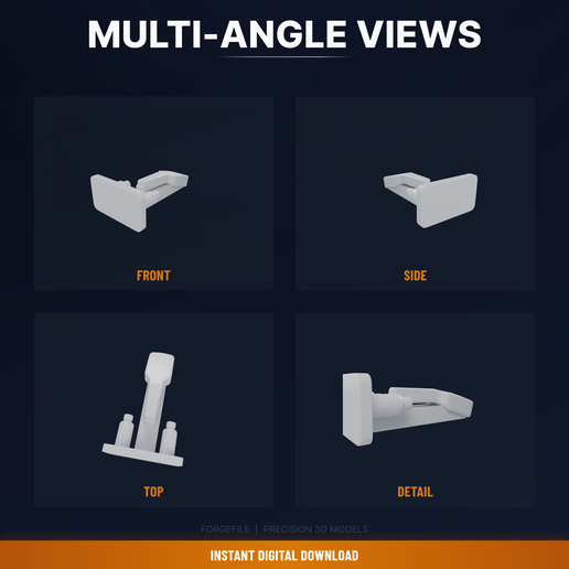 03_angles.png Ph Meter Storage Stand, Upright Holder, Calibration - 3D Printable STL File