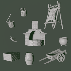 fantasy_bits_02.png Fichier STL Accessoires de forgeron médiéval terrain・Design imprimable en 3D à télécharger