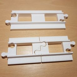 41e6b139402c24a46af6d8b5848b5e89_display_large.jpg Free STL file LEGO Duplo train track: straight (half size)・Design to download and 3D print