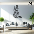 Cat2-geometry.png Wall silhouette - Animals geometry Set
