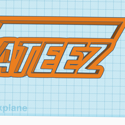 ateez3.png STL file ATEEZ v2 Kpop Decor Logo Display Ornament・3D printer model to download