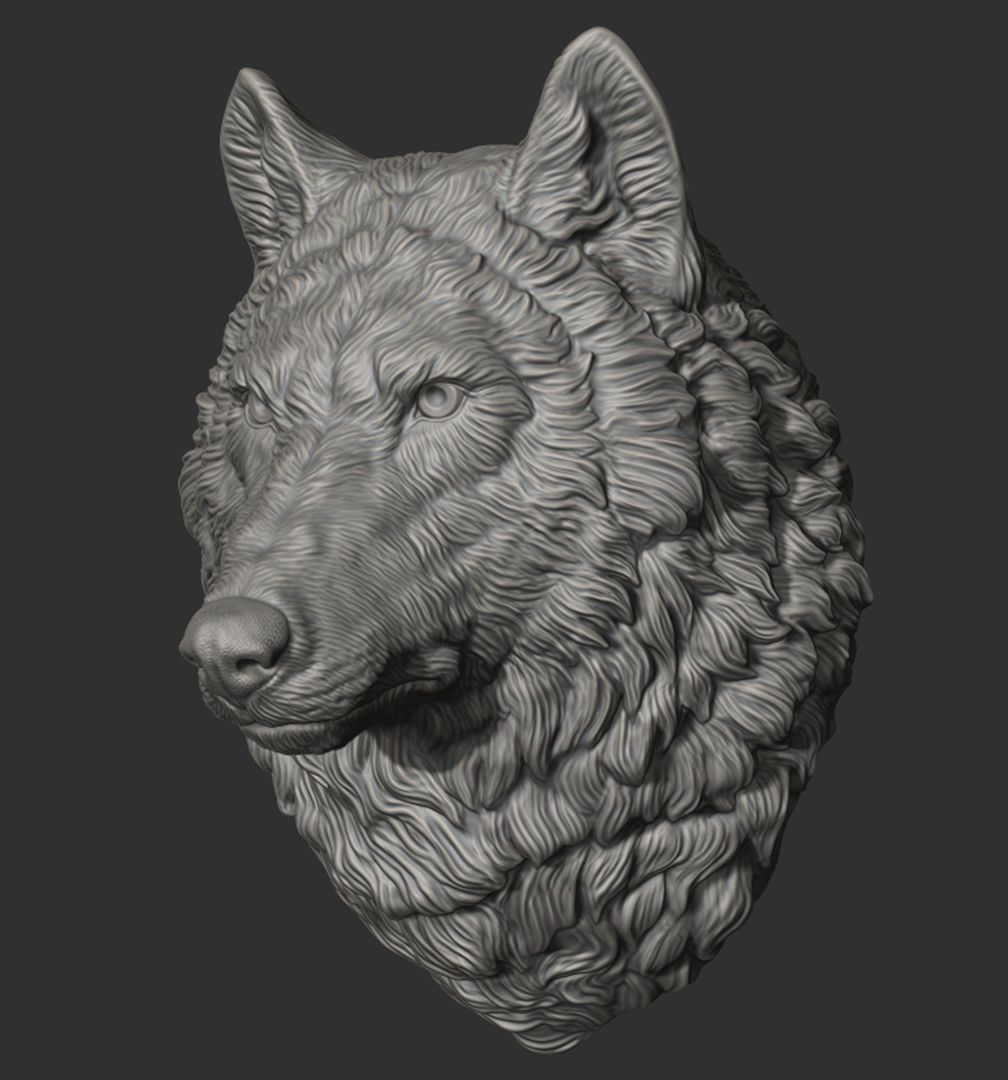 10.jpg Descargar archivo OBJ Cabeza de lobo • Diseño para impresión en 3D, guninnik81