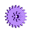 Gear20-Cam01.stl STL file Radial Engine, 7-Cylinders, Cutaway・Template to download and 3D print