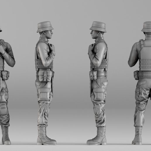 001735 Stylized Tactical Soldier Character