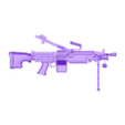 model.obj M249 light machine gun