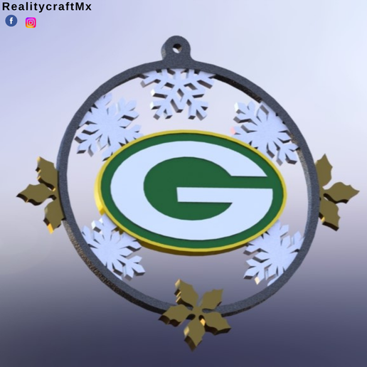 Green Bay Packers esfera navideña (Christmas Ornament)
