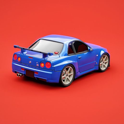3D-Nissan-Skyline-GTR-2.jpg Nissan Skyline GTR R34 (1999) Model Kit Car