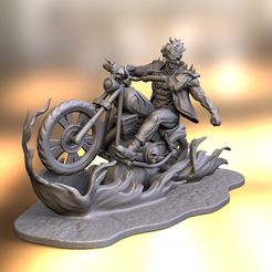 GHOST RIDER .jpg Fichier 3D GHOST RIDER motard fantôme・Design pour imprimante 3D à télécharger