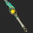 Render4.png Genshin Impact Zibai Sword 3Dprint