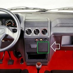 Location.jpg STL-Datei Peugeot 205 Kunststoff neben dem Feuerzeug・Modell zum Herunterladen und 3D-Drucken