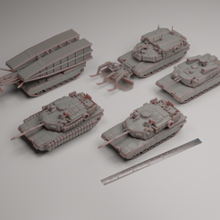 M1-Abrams-group-1.png Archivo 3D Grupo M1 Abrams・Modelo imprimible en 3D para descargar, guaro3d