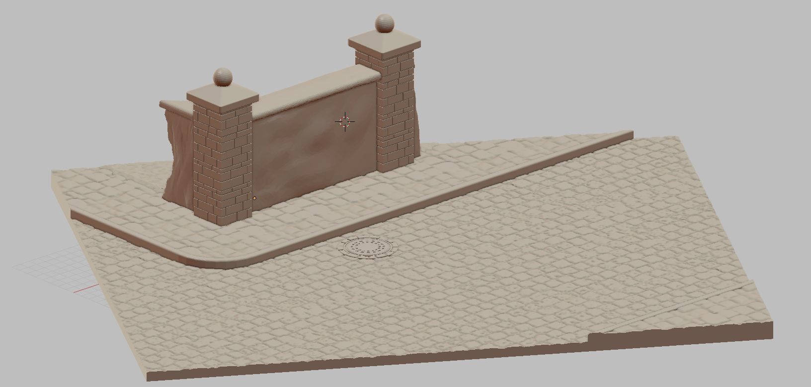 STL file Street with wall・3D printer model to download・Cults