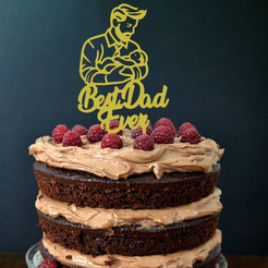 TOPPER.png BEST DAD EVER CAKE TOPPER
