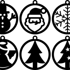 Ornaments.png Christmas ornaments set #1 Laser cutting