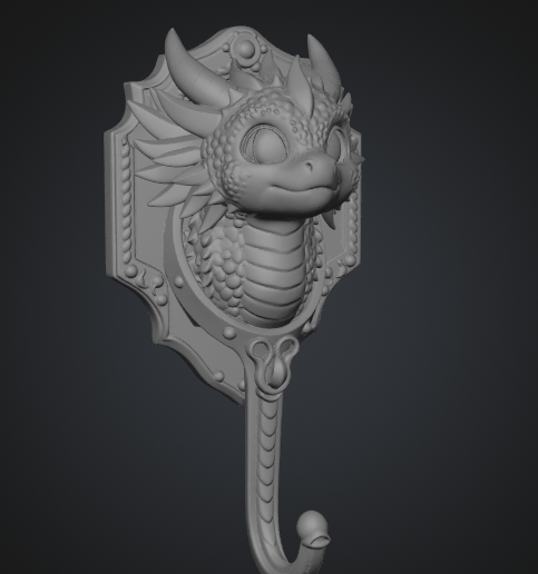 Cute Dragon Wall Hook – STL File for 3D Printing - Cults3D 3D Model | 3Drop