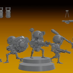3-auxiliary-monopose-posterboys.png 3D file AUXILIARY SERVOCORES - ASSISTANT DROID SQUAD -MONOPOSE- 28mm・Model to download and 3D print