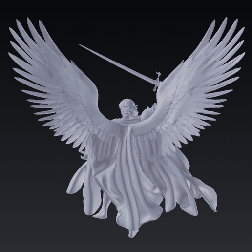 👾 Saint Michael the Archangel - 3D Printable Statue・ OBJ File for 3D ...