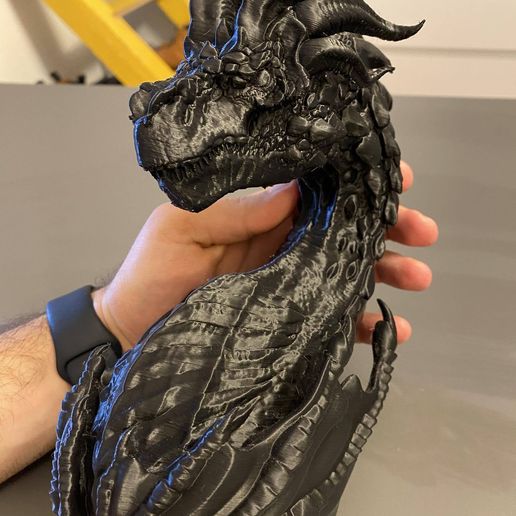 Dragon bust - fantasy decoration, great to paint, RPG boss monster 3D model