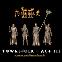 NPC_Act3.png Free STL file Diablo II NPCs - Act III・3D printer design to download