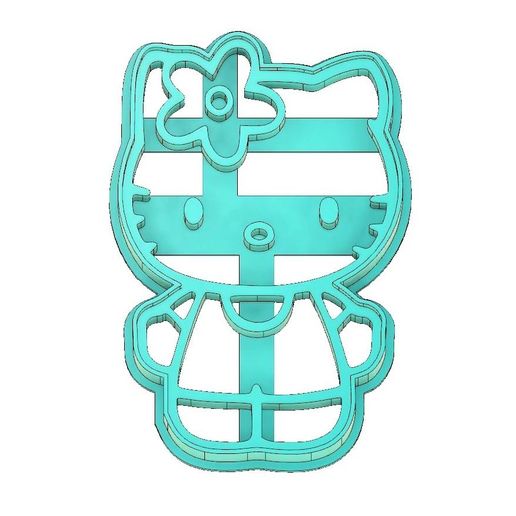 Hello Kitty Cookie Cutter - 3D model önizlemesi