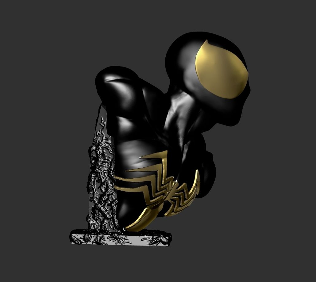 Download STL file spider man black Symbiote • Object to 3D print ・ Cults