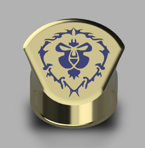 Alliance_Ring_1.png Download free STL file WOW Alliance and Horde Rings • 3D printable model, ToriLeighR