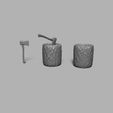 3.jpg 1/12 Scale Miniature Axe and Log STL Set for Dollhouses and Miniature Projects (commercial license)