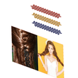 Female braid hair 04 v6-01.png female hair braid hair styling roller hair accessories for girl headdress weaving tool 3d print cnc