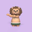 Cod42-Lion-Hula-Dance-1.jpeg 3D file Lion Hula Dance・Model to download and 3D print