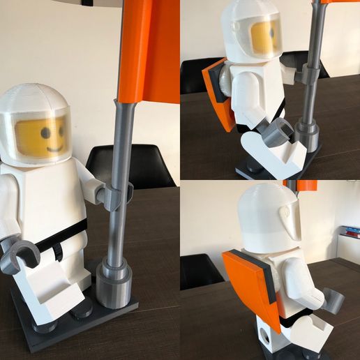 giant lego fll into space 3D model