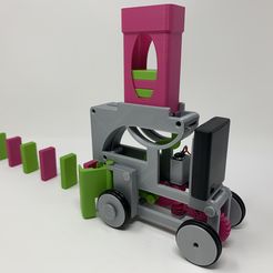 Image0000b.JPG Free STL file Pink and Green Domino Machine II・3D printable design to download
