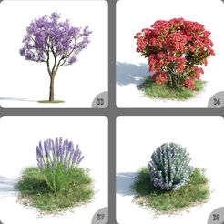 AqLvA4VH.jpeg Fichier 3D Belle plante fleurie Décoration 3D pour la maison Modèle 33-36・Design pour imprimante 3D à télécharger