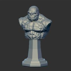 fantastic4-Thing01.jpg Free STL file fantastic four thing bust・Design to download and 3D print