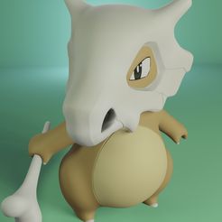 cubone-r.jpg STL file pokemon cubone・3D printing idea to download