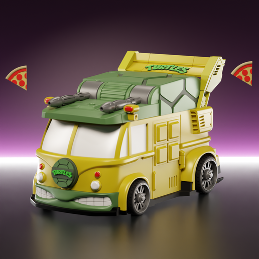 4.png MTG TNMT DECK BOX COMPATIBLE WITH COMMANDER DECKS: Party Wagon #106