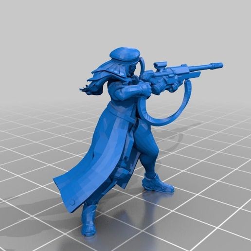 Overwatch Ana Sniper RPG Figure 3D model