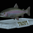 Rainbow-trout-statue-5.png fish rainbow trout / Oncorhynchus mykiss open mouth statue detailed texture for 3d printing